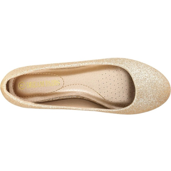 Free Shipping! Gold Glitter Flats by Dream Pairs - Picture 3 of 7